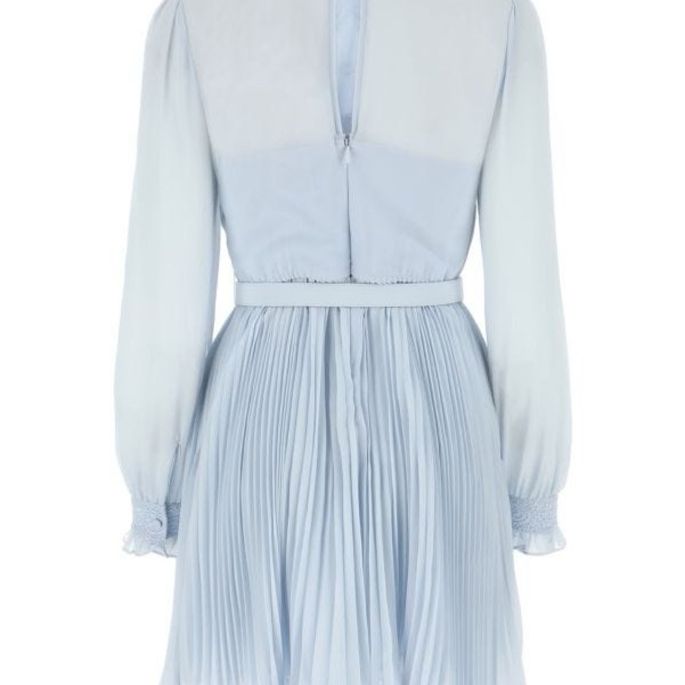 Self Portrait Chiffon Light Blue Women's Dress - Picture 5 of 6